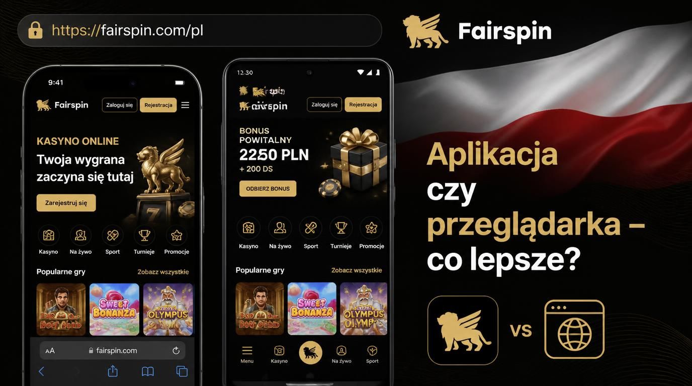Interfejs aplikacji vs wersja przeglądarkowa Fairspin, HTTPS